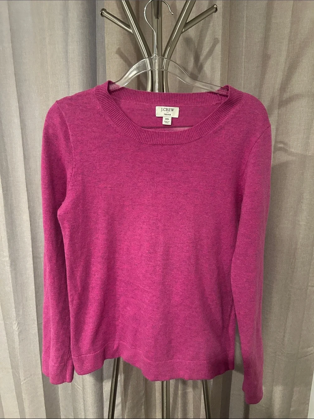 J. Crew Pink/fuchsia Crewneck Sweater